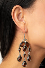 Load image into Gallery viewer, Paparazzi Jewelry Earrings Clear The HEIR - Brown