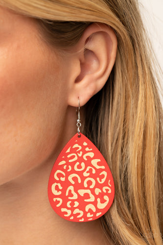 Paparazzi Jewelry Earrings Suburban Jungle - Red
