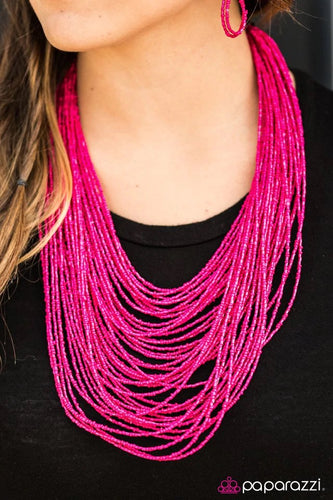Paparazzi Jewelry Necklace Ice Storm - Pink