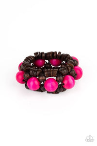 Paparazzi Jewelry Wooden Tropical Temptations - Pink