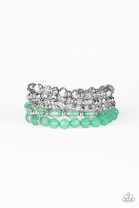 Paparazzi Jewelry Bracelet Crystal Collage - Green