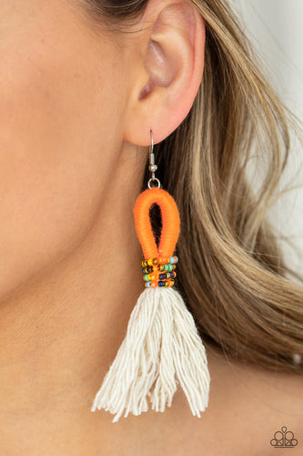Paparazzi Jewelry Earrings The Dustup - Orange