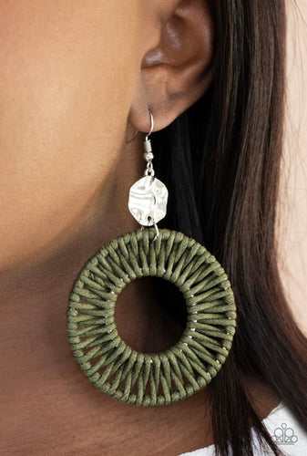 Paparazzi Jewelry Earrings Total Basket Green