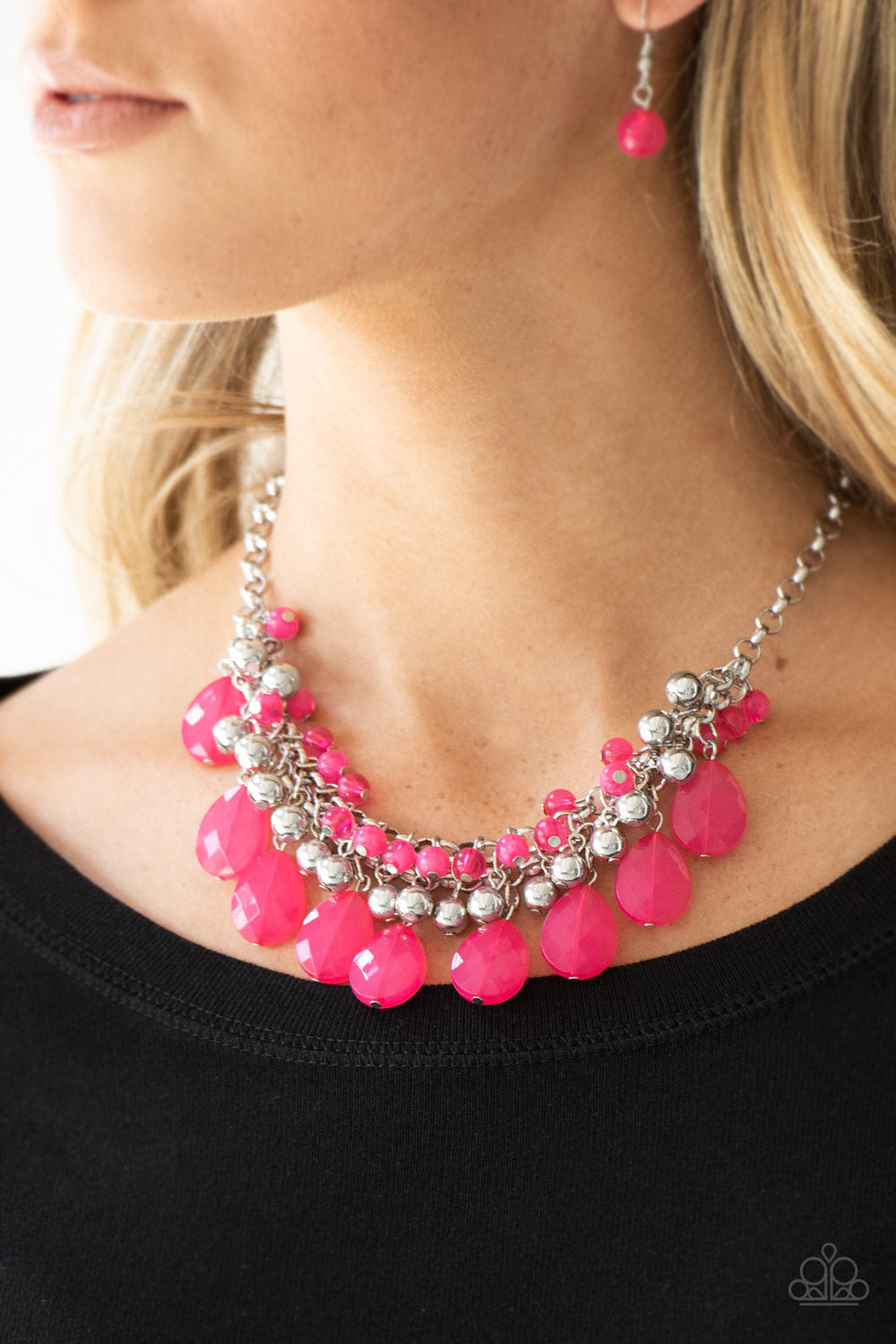 Paparazzi Jewelry Necklace Trending Tropicana - Pink