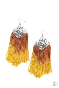 Paparazzi Jewelry Earrings DIP The Scales - Yellow