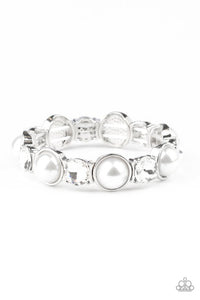 Paparazzi Jewelry Bracelet Elegant Entertainment - White