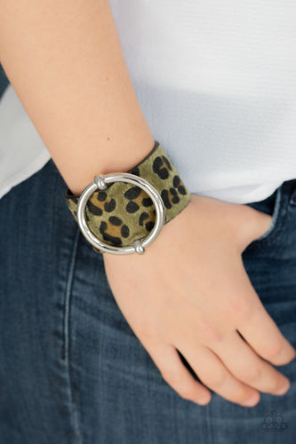 Paparazzi Jewelry Bracelet Asking FUR Trouble Green