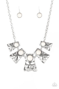 Paparazzi Jewelry Necklace Cougar - White