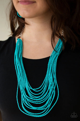 Paparazzi Jewelry Necklace Peacefully Pacific - Blue