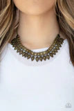 Load image into Gallery viewer, Paparazzi Jewelry Necklace When The Hunter Becomes The Hunted - Brass