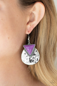 Paparazzi Jewelry Earrings Road Trip Treasure - Purple