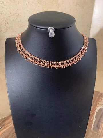 Paparazzi Exclusive Necklace Glitter and Gossip Copper Choker