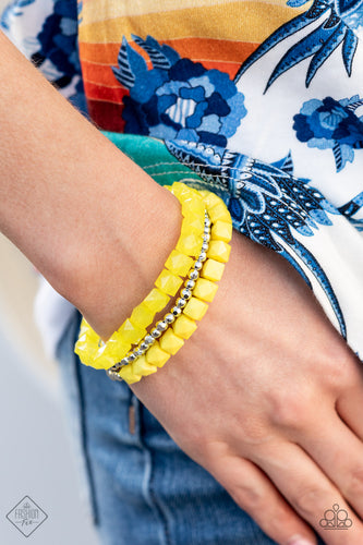 Paparazzi Jewelry Fashion Fix Vacay Vagabond - Yellow 0721