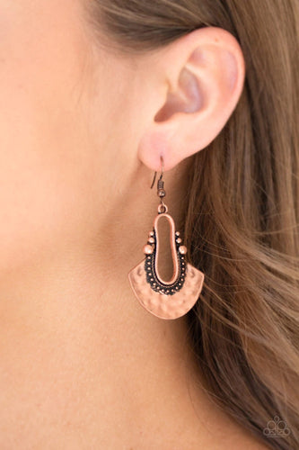 Paparazzi Jewelry Earrings When In Cusco - Copper