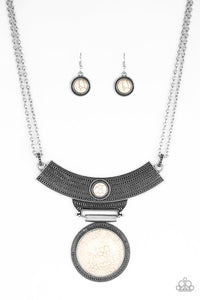 Paparazzi Jewelry Necklace Lasting EMPRESS-ions - White