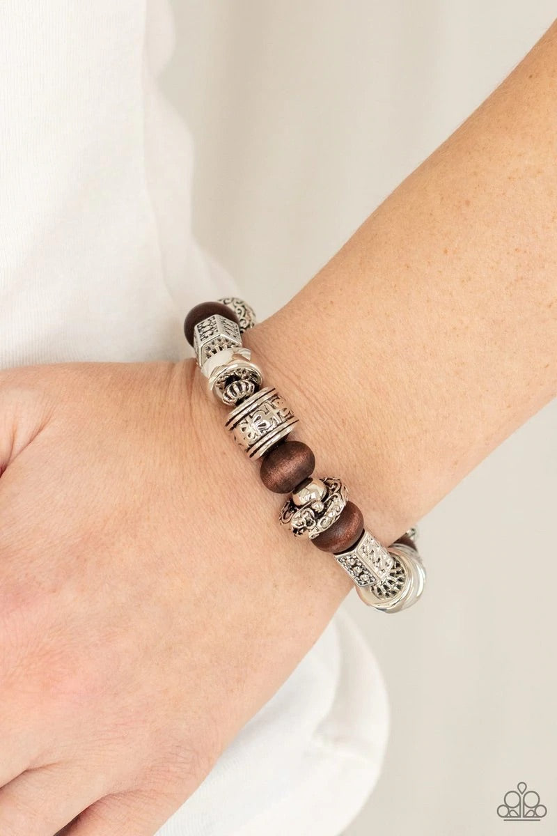 Paparazzi Exclusive Bracelet Exploring The Elements - Brown
