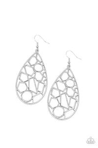 Paparazzi Jewelry Earrings Reshaped Radiance - Silver