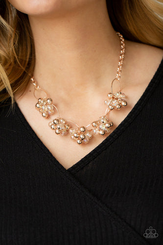 Paparazzi Jewelry Necklace Effervescent Ensemble - Rose Gold