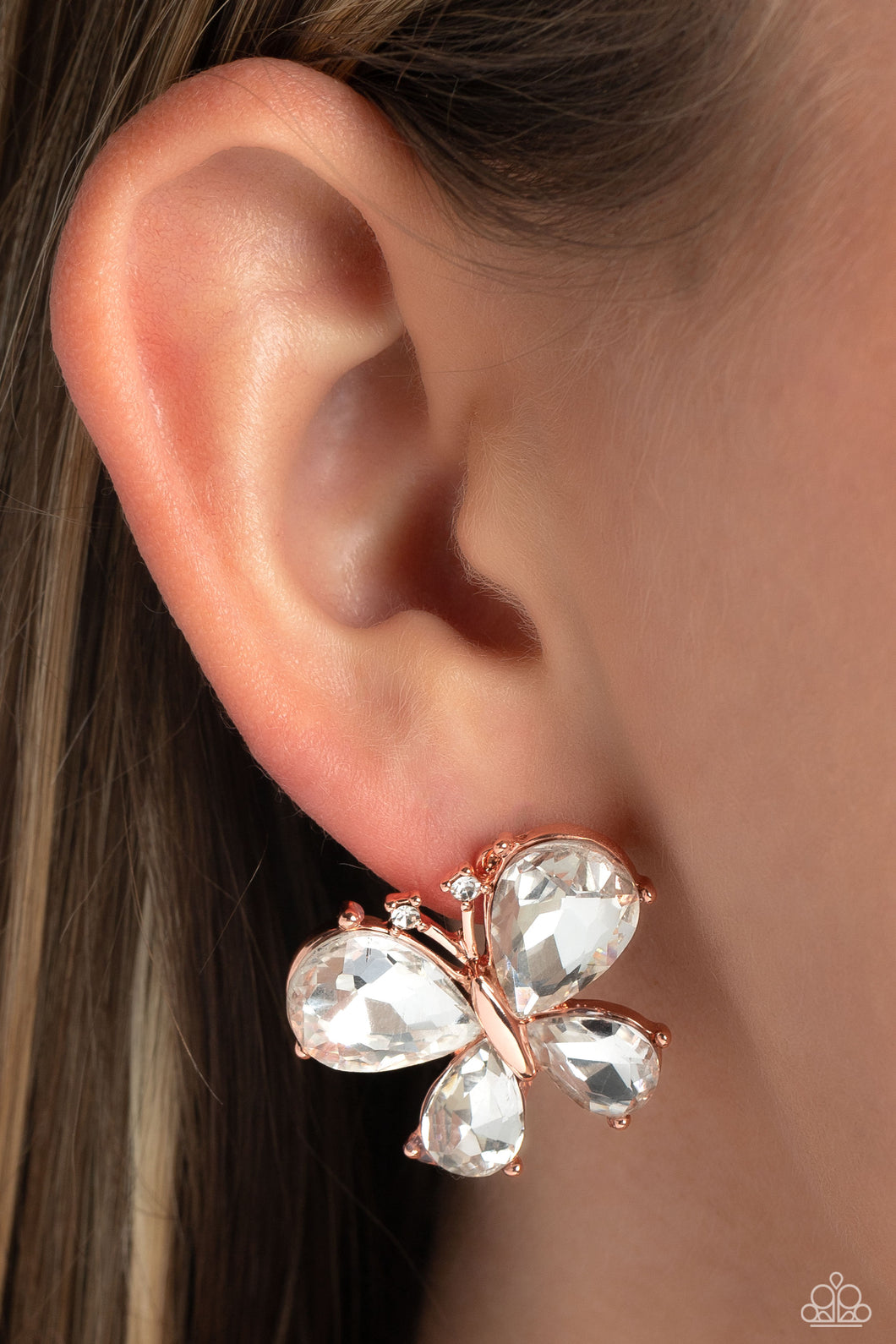 Paparazzi Jewelry Earrings Winged Whimsy - Copper