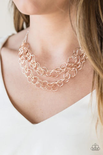 Paparazzi Jewelry Necklace Circus Tent Tango - Rose Gold