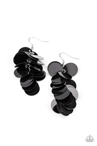 Paparazzi Jewelry Earrings Now You SEQUIN It - Black