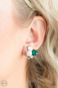 Paparazzi Exclusive Earrings Highly High-Class - Green