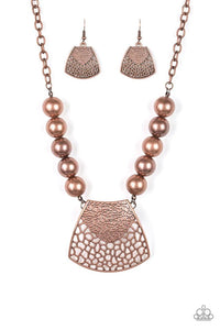 Paparazzi Jewelry Necklace Large and In Charge - Copper