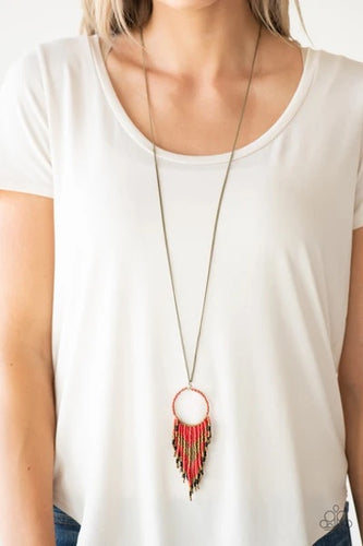 Paparazzi Jewelry Necklace Badlands Beauty Red