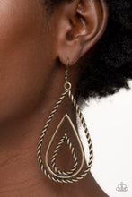 Load image into Gallery viewer, Paparazzi Jewelry Earrings Tastefully Twisty - Brass