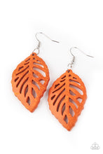 Load image into Gallery viewer, Paparazzi Jewelry Wooden LEAF Em Hanging - Orange