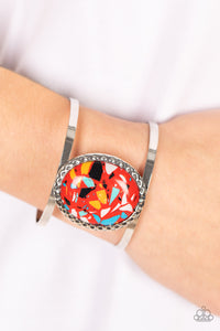 Paparazzi Jewelry Bracelet Tantalizingly Terrazzo - Red