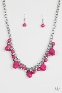 Paparazzi Jewelry Necklace Paleo Princess/Practical Paleo - Pink