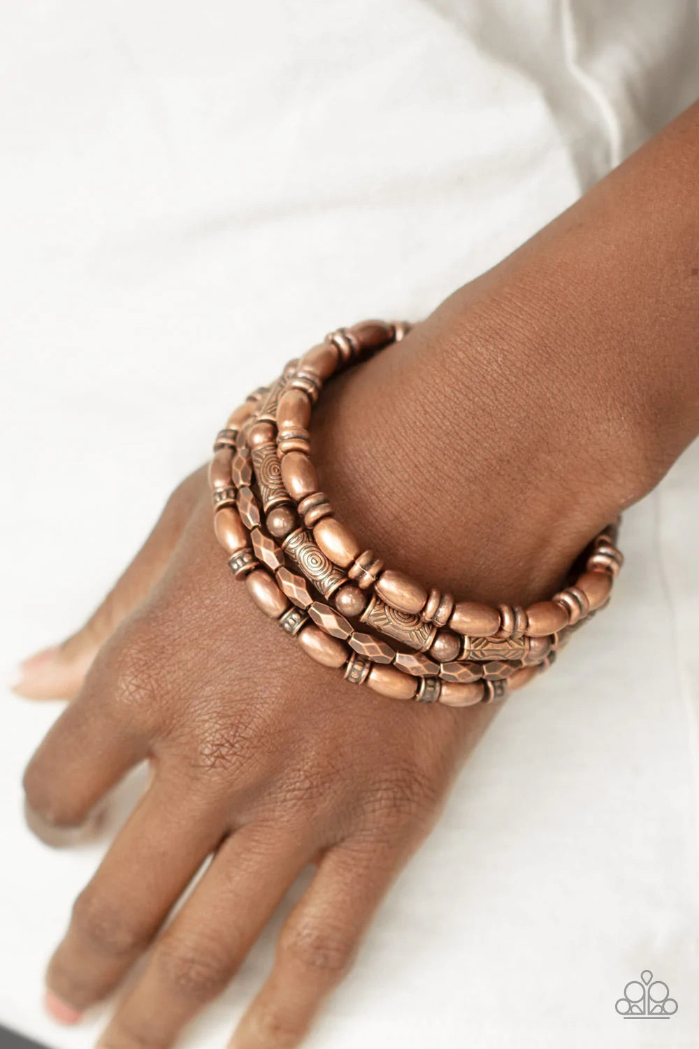 Paparazzi Jewelry Bracelet Texture Throwdown - Copper