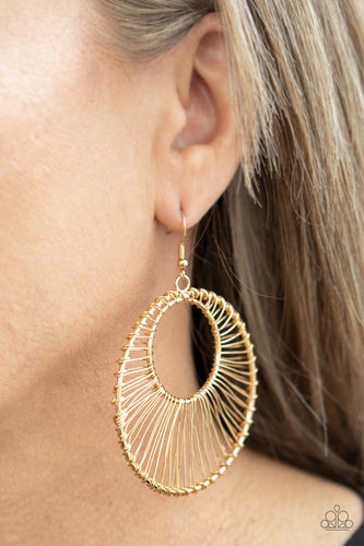 Paparazzi Jewelry Earrings Artisan Applique - Gold