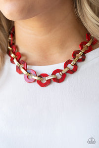 Paparazzi Jewelry Necklace Fashionista Fever - Red