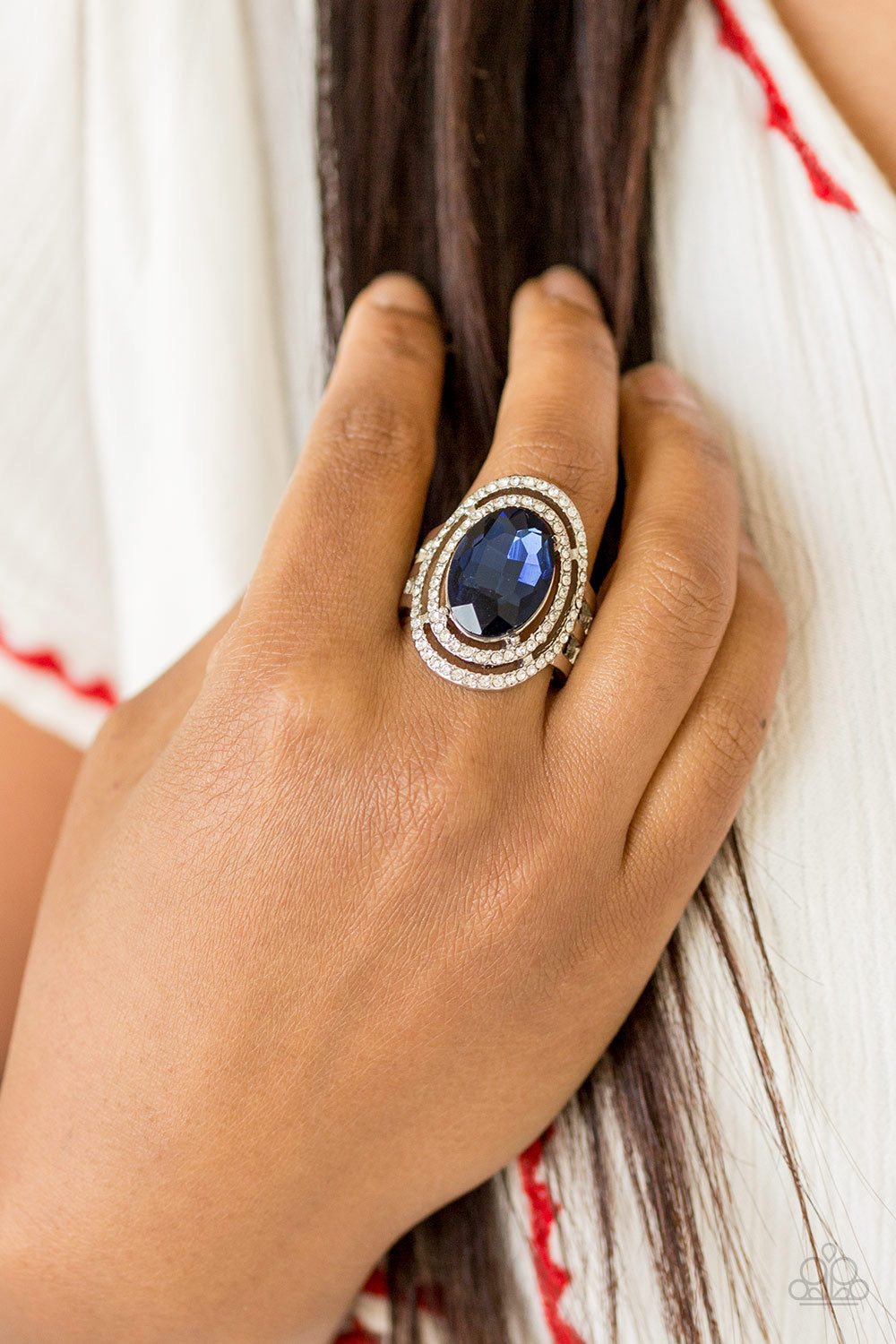 Paparazzi Jewelry Ring Making History - Blue