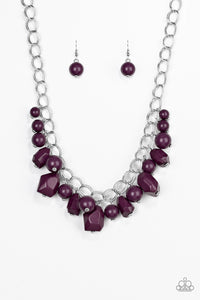 Paparazzi Jewelry Necklace Gorgeously Globetrotter - Purple