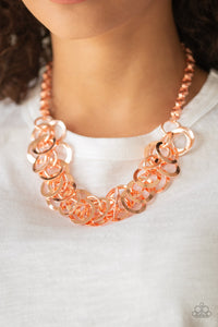 Paparazzi Jewelry Necklace Ringing In The Bling - Copper