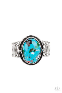 Paparazzi Jewelry Ring Terrifically Terrazzo - Blue