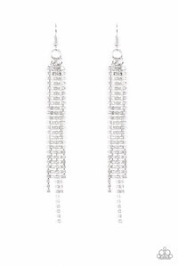 Paparazzi Jewelry Earrings Center Stage Status - White