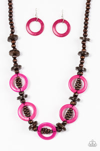 Paparazzi Jewelry Wooden Fiji Foxtrot - Pink
