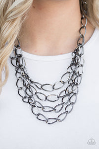 Paparazzi Jewelry Necklace Chain Reaction - Black