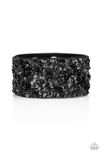Paparazzi Jewelry Bracelet Starry Sequins - Black