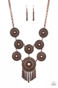 Paparazzi Jewelry Necklace Modern Medalist - Copper
