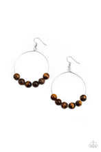 Load image into Gallery viewer, Paparazzi Jewelry Earrings Let It Slide - Brown