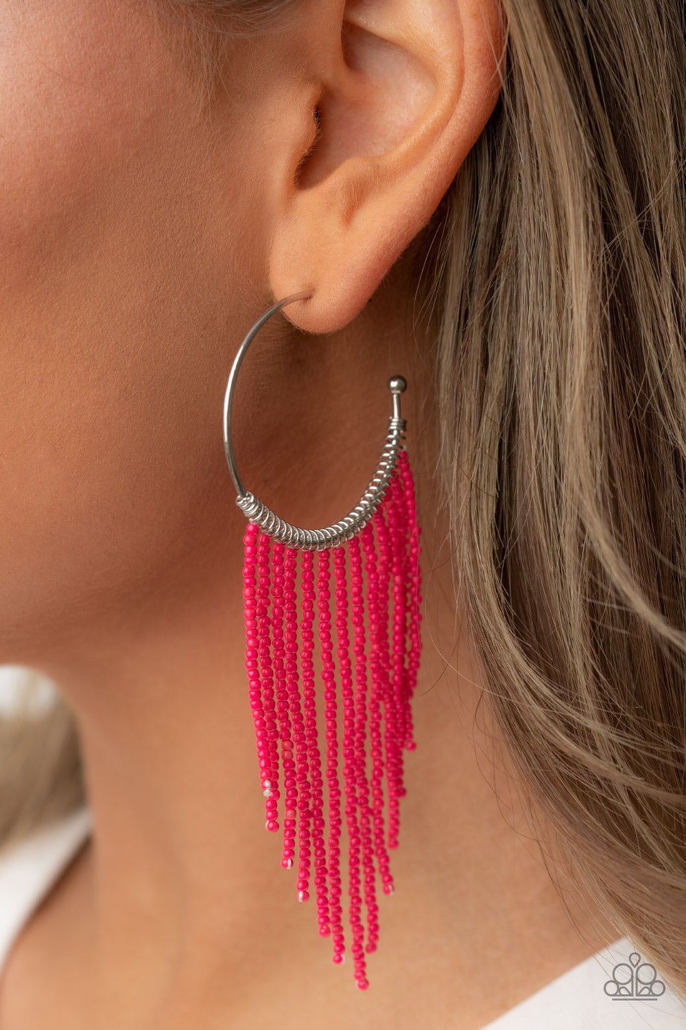 Paparazzi Jewelry Earrings Saguaro Breeze - Pink