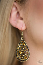 Load image into Gallery viewer, Paparazzi Jewelry Earrings GLOW With The Flow - Brass