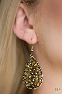 Paparazzi Jewelry Earrings GLOW With The Flow - Brass