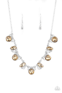 Paparazzi Jewelry Necklace BLING to Attention - Brown