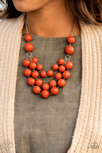 Paparazzi Jewelry Necklace Miss Pop-You-Larity Orange